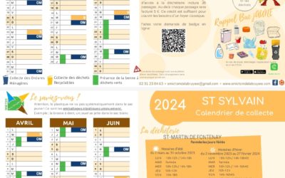 Calendrier de collecte OM – 1er semestre 2024